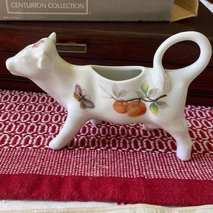 Cow creamer pitcher Andrea by Sadek Fruit patter 8275 porcelain